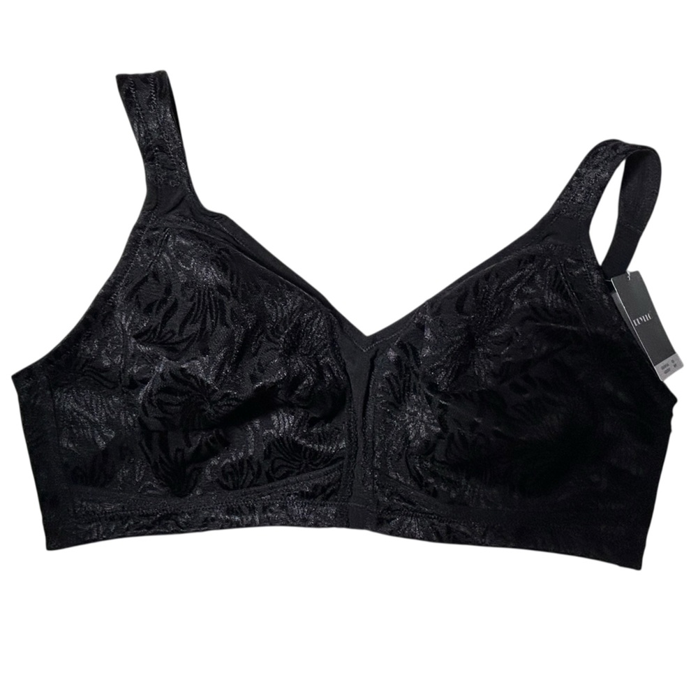 DEYLLO black Wirefree full figure full bust 42DDD bra NWT